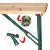 Tectake Quattro Stehtisch 241 x 241 x 103 cm braun klappbar