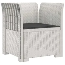 vidaXL 1-Sitzer Sessel 1 x 1 x 1 cm weiß