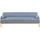 Beliani Sofa 3-Sitzer Sosjo Stoff Blau