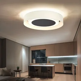 ETC Shop LED Deckenlampe 24W rund weiß beige