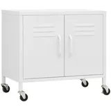 vidaXL Lagerschrank Weiß 60x35x56 cm Stahl