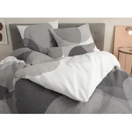 BIERBAUM Carla geometrisch Silber 135 x 200 cm + 40 x 80 cm