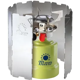 MEVA Windschutz für Campingkocherbrenner – Silber