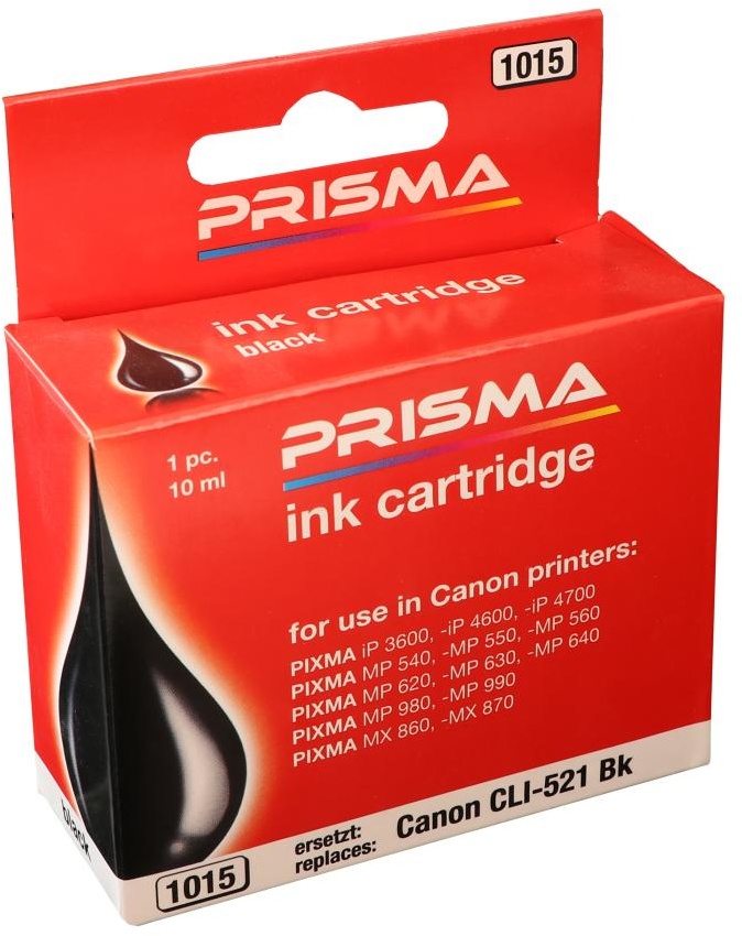 PRISMA 1015 Druckerpatrone für Canon Tintenstrahldrucker, schwarz, 10 ml
