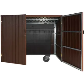 Mendler Mülltonnenverkleidung HWC-J29 172 x 213 x 160 cm braun