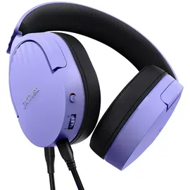 Trust GXT 489P Fayzo Gaming Headset für PC, PS5, PS4, Xbox Series X|S, Switch, 3,5-mm Klinke, 35% Recyclingkunststoff, Over-Ear Kopfhörer, Mikrofon mit Geräuschunterdrückung - Purpur