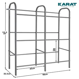 Karat Getränkekistenregal 96 x 32,5 x 115,5 cm Grau