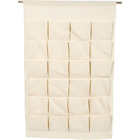 Creativ Company Wohndekoration mit Stoff Organizer-Taschen zum Aufhängen, Hellnatur, H 93 cm, B 60 cm, 1 Stk