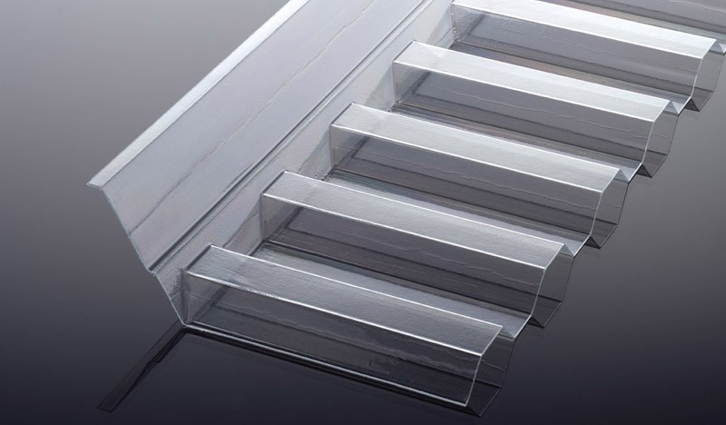 Wandanschlüsse für Polycarbonat Wellplatten - Glasklare 1265 x 150 x 50 mm Lichtplatten für die Profile K 76/18 und S 76/18