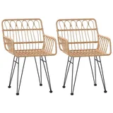 furnicato Gartenstuhl 56 x 64 x 80 cm braun 2 St.