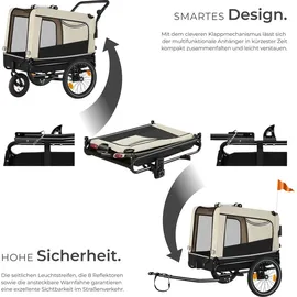 Tectake Hundeanhänger Beige 2018