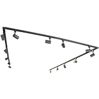 QAZQA - Modernes 1-Phasen-Schienensystem mit 14 Spots schwarz - Jeana