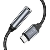 TECH-PROTECT UltraBoost USB-C / 3,5-mm-Miniklinken-Adapter – Schwarz