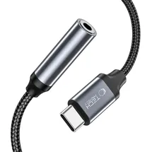 TECH-PROTECT UltraBoost USB-C / 3,5-mm-Miniklinken-Adapter – Schwarz