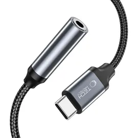 TECH-PROTECT UltraBoost USB-C / 3,5-mm-Miniklinken-Adapter – Schwarz