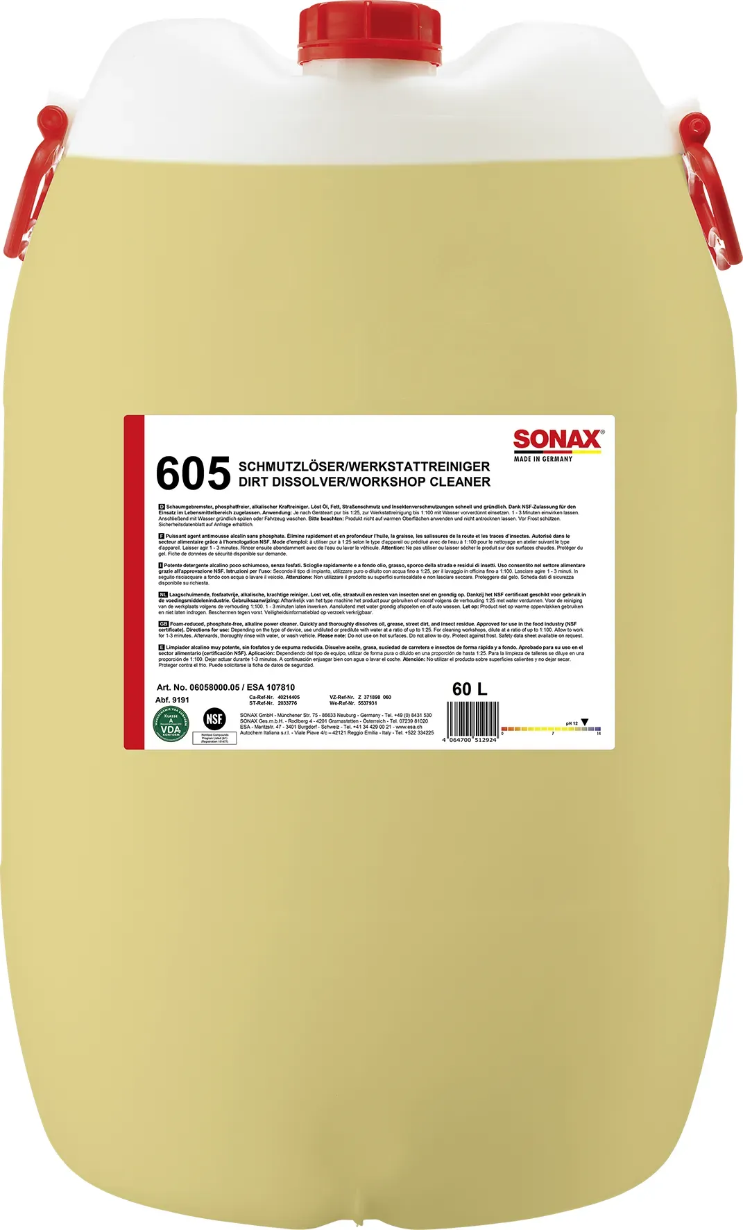 SONAX reiniger 06058000 60l