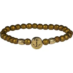 HAFENKLUNKER - ANKER ARMBAND - braun - gold