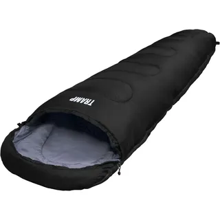 Explorer Mumienschlafsack »TRAMP Camping Schlafsack 230x80x55cm Outdoor«, (+9°C bis -9°C warm Frühling/Sommer/Herbst Reise Festival), kombinierbar leicht 1300g, schwarz