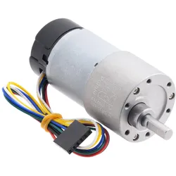 Pololu Metall-Getriebemotor, 100RPM, 1:102, 37Dx73L mm, 64CPR Encoder, 34Kg.cm Drehmoment, 12V