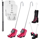 JJDPARTS Schuhspanner Damen, Schuhdehner für Stiefel, Schuhweiter für Einstellbare Länge und Breite mit Schuhlöffel (Für Damen Größe EU 33-40 und Herrengröße 35-39)