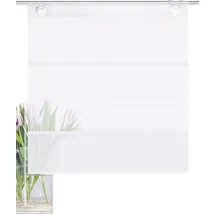 HOME WOHNIDEEN Raffrollo HOME WOHNIDEEN "JACOB" Gr. 3, weiß, B:80cm H:130cm, Voile, Obermaterial: 100% Polyester, Raffrollos, Uni
