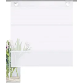 HOME WOHNIDEEN Raffrollo HOME WOHNIDEEN "JACOB" Gr. 3, weiß, B:80cm H:130cm, Voile, Obermaterial: 100% Polyester, Raffrollos, Uni