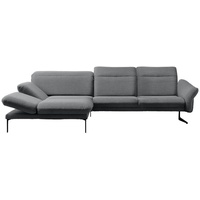 Himolla Ecksofa, Hellgrau, Textil, 4-Sitzer, Ottomane links, L-Form, 299x203 cm, Blauer Engel, Goldenes M, Made in Germany, Emas, Typenauswahl, Lederauswahl, Stoffauswahl, Sitzqualitäten, seitenverkehrt erhältlich, Hocker Rücken echt, individuell planbar, Wohnzimmer, Sofas & Couches, Wohnlandschaften, Ecksofas