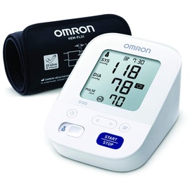 Omron - Oberarm-Blutdruckmessgerät, Modell M3 Comfort HEM-7155-E, IntelliWrap-Manschette 22-42 cm, Intellisense-Technologie, Klinisch validiert, Blutdruck und Puls, AA -Batterien und Tasche