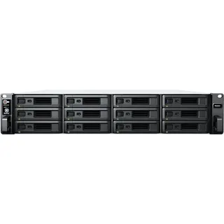 Synology RackStation RS2423+ NAS Rack (2U) Ryzen Embedded V1780B 8 GB DDR4 72 TB HDD DiskStation Manager Schwarz (RS2423+ + 12X HAT3300-6T)