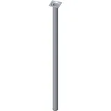 Element System 4 Stück Stahlrohrfüße rund / Tischbeine / Möbelfüße / inkl. Anschraubplatte / L 75 cm / Ø 30 mm / chrom / 4 Farben / 11 Abmessungen