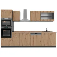 Vicco Küchenzeile R-Line 300 cm grau
