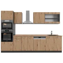 Vicco Küchenzeile R-Line 300 cm grau