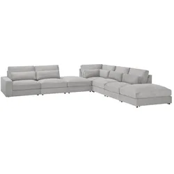 Ecksofa  Branna ¦ grau ¦ Maße (cm): B: 412 H: 88 T: 386.0