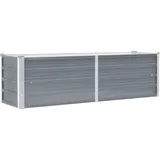 vidaXL Garten-Hochbeet verzinkter Stahl rechteckig 160 x 40 x 45 cm Grau 
