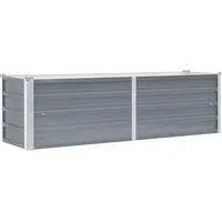 vidaXL Garten-Hochbeet verzinkter Stahl rechteckig 160 x 40 x 45 cm Grau 