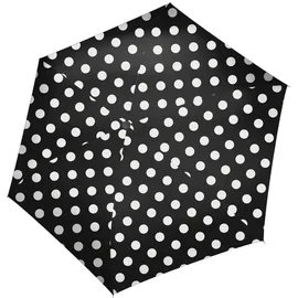 Reisenthel umbrella pocket mini dots white – Extrem leichter und flacher Taschenschirm aus recycelten PET-Flaschen – Mit großem Schirmdach