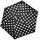 Reisenthel umbrella pocket mini dots white – Extrem leichter und flacher Taschenschirm aus recycelten PET-Flaschen – Mit großem Schirmdach