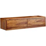 FineBuy Lowboard 108x25 cm Braun Holz