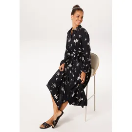 Aniston CASUAL Maxikleid mit Palmen bedruckt Schwarz/Beige 44