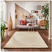 Steffensmeier Wollteppich Meknes, Rechteckig weiß 90 cm x 160 cm
