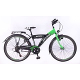 T&Y Trade 24 Zoll Kinderfahrrad Kinder City Jungen Fahrrad Rad Bike MISTRAL GRÜN - Schwarz