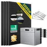 Balkonkraftwerk 2000W mit Speicher Zendure SolarFlow 2400 Pro 2.4Kwh, Komplettes Photovoltaiksystem - 4 Panels (2000Wp)🔥 / Ohne Erweiterungsakku / Mit Flachdach/Garten/Wand HAL