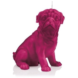 Wiedemann Kerzen Wachsobjekt, Tierobjekt Kerze Mops Pink, 160 x 180 mm, 1 Stück