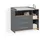 livinity® Wickelkommode Torino, Anthrazit/Goldkraft Eiche, mit 3 Schubladen