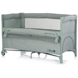 Chipolino Reisebett, Relax Leinen 2 Ebenen Tasche, Reißverschluss, Räder, faltbar grün Kunststoff, 60x120 cm, Babymöbel, Babybetten, Reisebetten