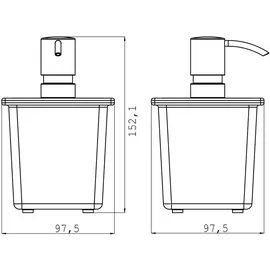 EMCO Liaison Seifenspender 365ml Chrom