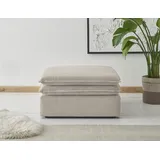 Home Affaire Hocker HOME AFFAIRE "PIAGGE", beige (hellbeige), Webvelours, Hocker, Hocker, Hochwertiger Cord, passend zum Loveseat PIAGGE