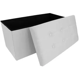 Mobili Rebecca Fusshocker, Weiß, Textil, Rechteckig, 38x38x38 cm Wohnzimmer, Hocker, Sitzhocker