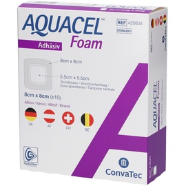 ConvaTec (Germany) GmbH Aquacel Foam adhäsiv 8x8cm