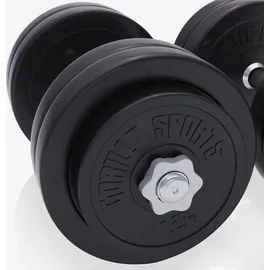 Gorilla Sports Kurzhantelset 30 kg 2er Set Ø 30mm schwarz